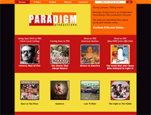 Tablet Screenshot of paradigmproductions.org